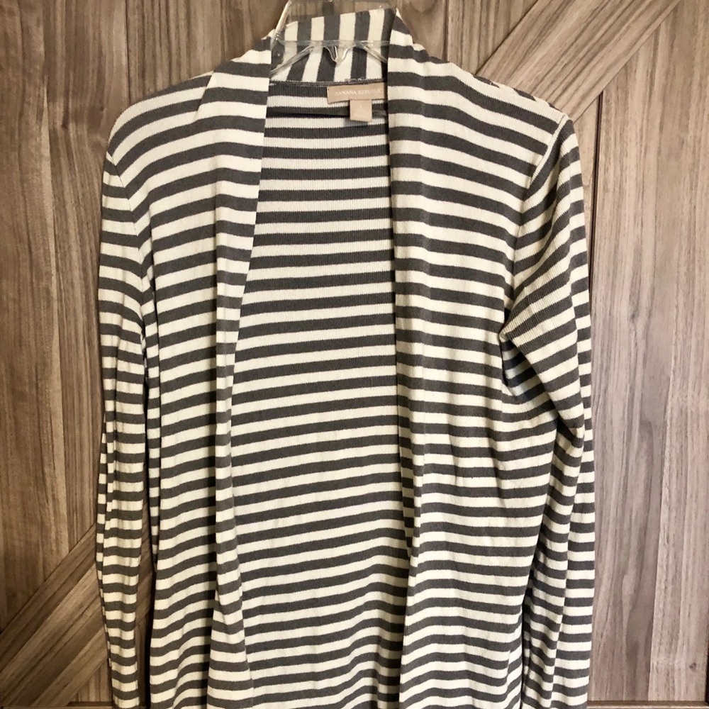 Banana Republic cardigan grey white small